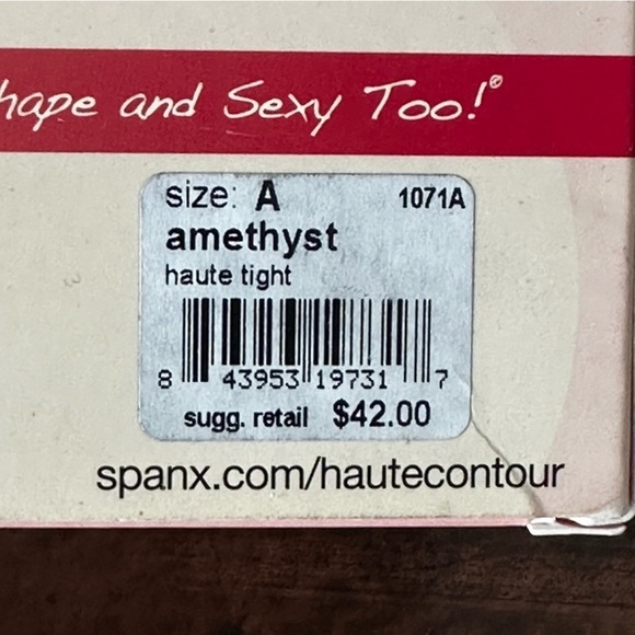 NEW SPANX Haute Contour Tantalizing Taming Tight in Amethyst Purple Size A - Picture 3 of 4